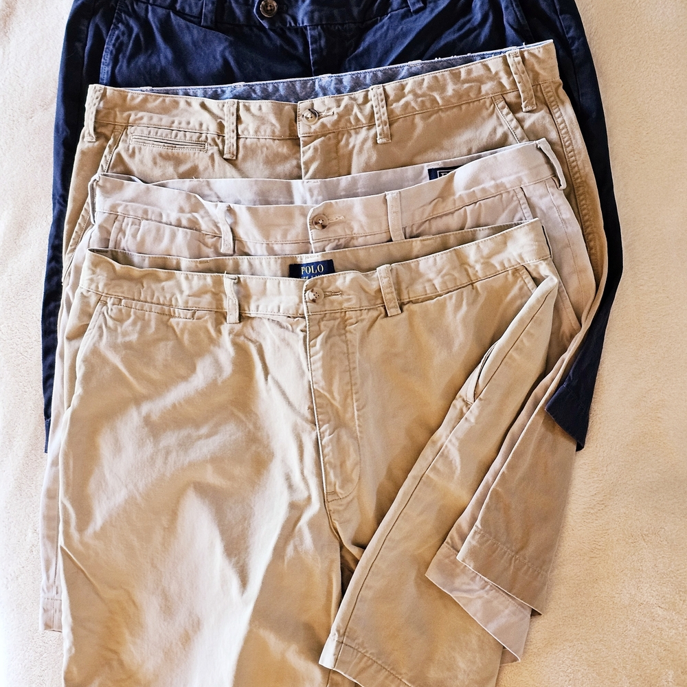 Lot Of FIVE Pairs Men's Shorts: Brooks Brothers, Polo By Raulph Lauren